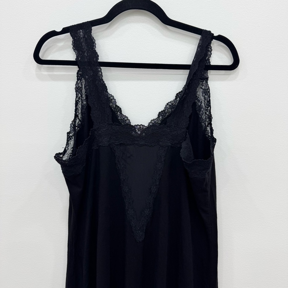 Peruvian Connection Black Nightgown with Lace and Sheer Back Detail Women's XL - Picture 6 of 9